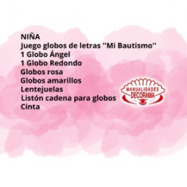 KIT DECORACIÓN »MI BAUTISMO» NIÑA
